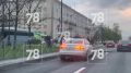 Кроссовер протаранил ограждение на Московском проспекте