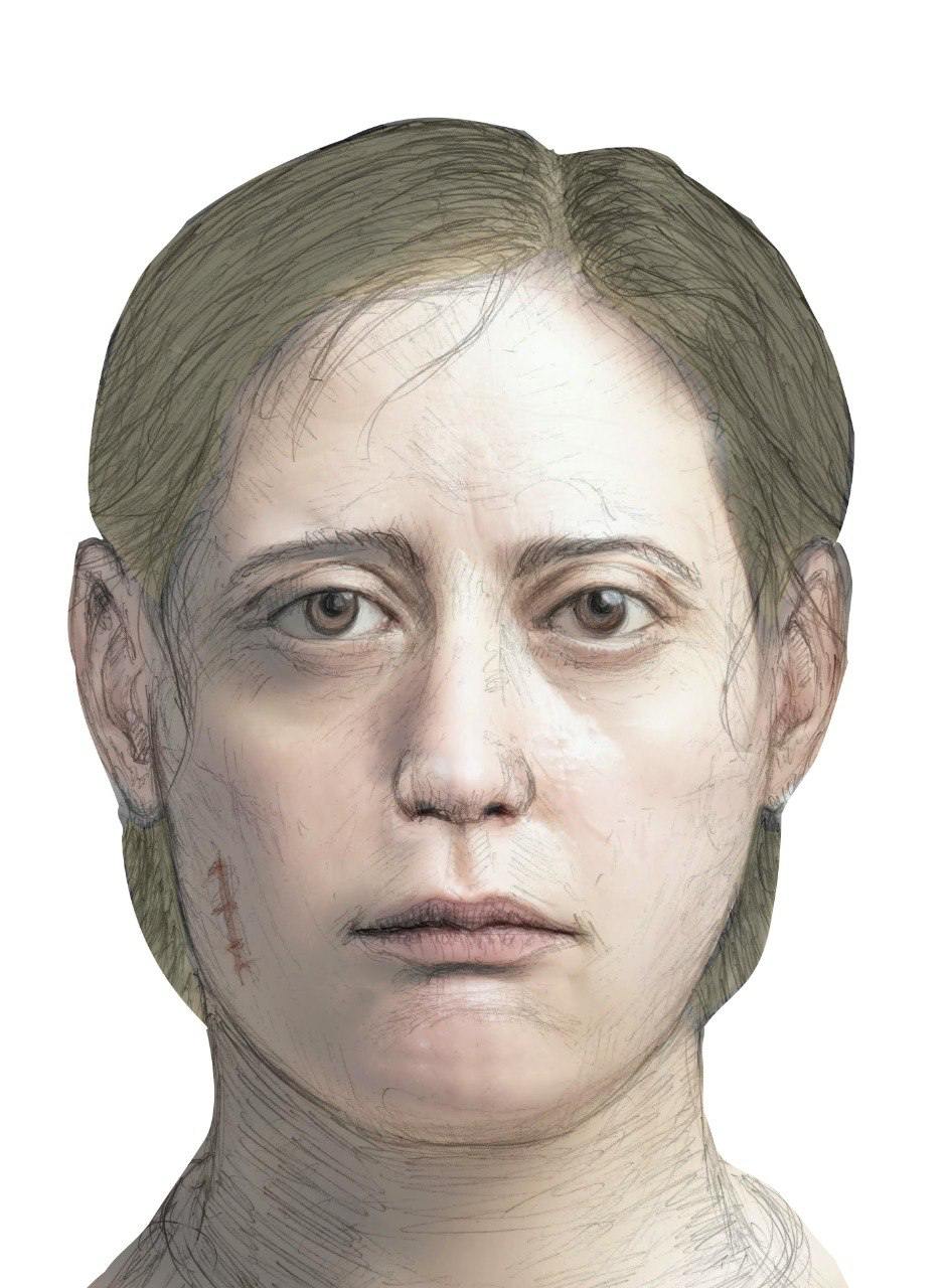 (фотореконструкция прижизненного облика потерпевшей)