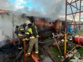 В Ломоносовском районе ликвидирован пожар на территории частного домовладения