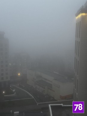 Утренний Петербург окутан туманной дымкой