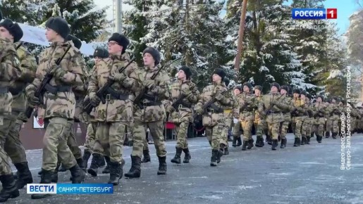 В Ленинградской области призывники-росгвардейцы торжественно приняли военную присягу