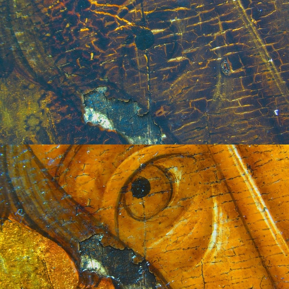 В Ленобласти реставраторы год слой за слоем снимали "налет времени" с иконы "Святой Иоанн Предтеча" В Ленобласти реставраторы год слой за слоем снимали "налет времени" с иконы "Святой Иоанн Предтеча"