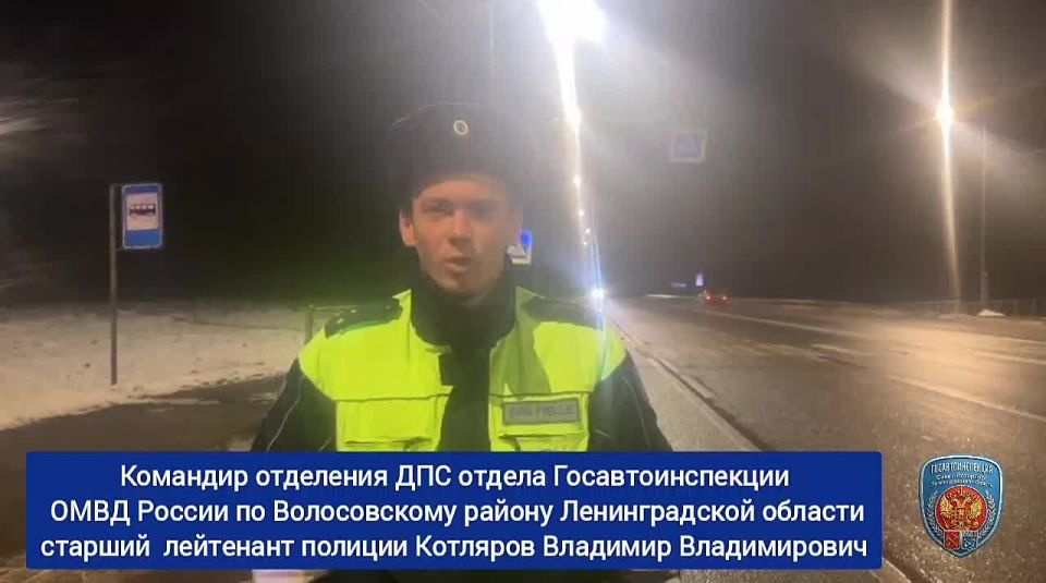 Полиция разбирается по факту ДТП с несовершеннолетней на трассе "Нарва' в Волосовском районе Ленобласти