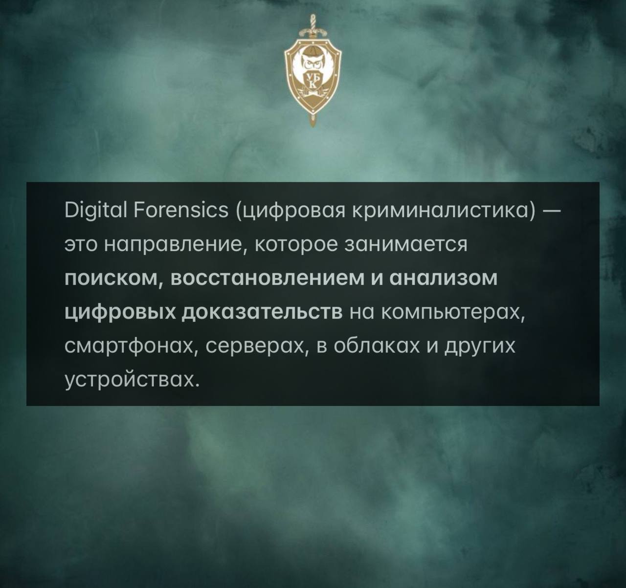 ЧТО ТАКОЕ «DIGITAL FORENSICS (ЦИФРОВАЯ КРИМИНАЛИСТИКА)»