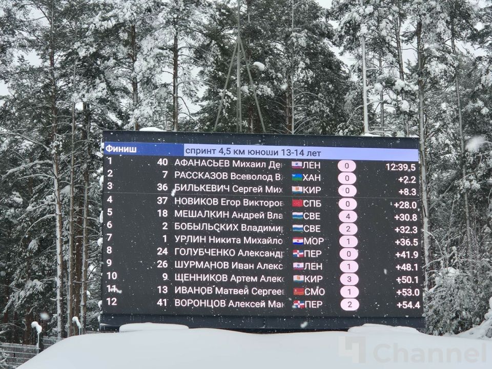 В Токсово в учебно-тренировочном центре "Кавголово" проходят состязания по мужскому спринту в биатлоне