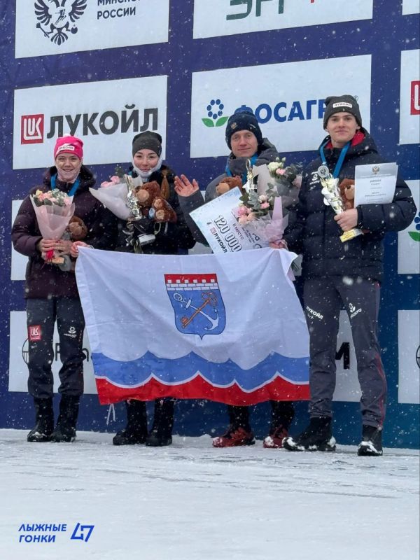 Лыжная сборная Ленинградской области завоевала серебро на Чемпионате России в Южно-Сахалинске