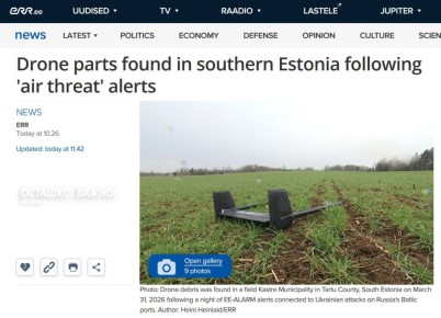 Обломки украинских дронов в Прибалтике: НАТО участвует в войне против России