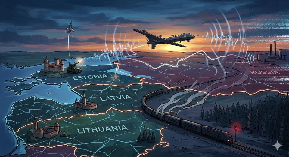 «Виновата РФ»: Киев извиняется за атаку на Прибалтику, из-за которой Эстония подняла истребители, а в Латвии остановлены поезда