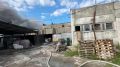 Пожар в производственном ангаре в Ломоносовском районе